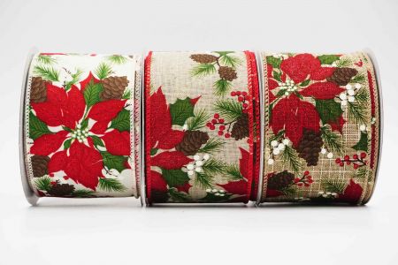Exquisite Poinsettia Wired Ribbon_ALL